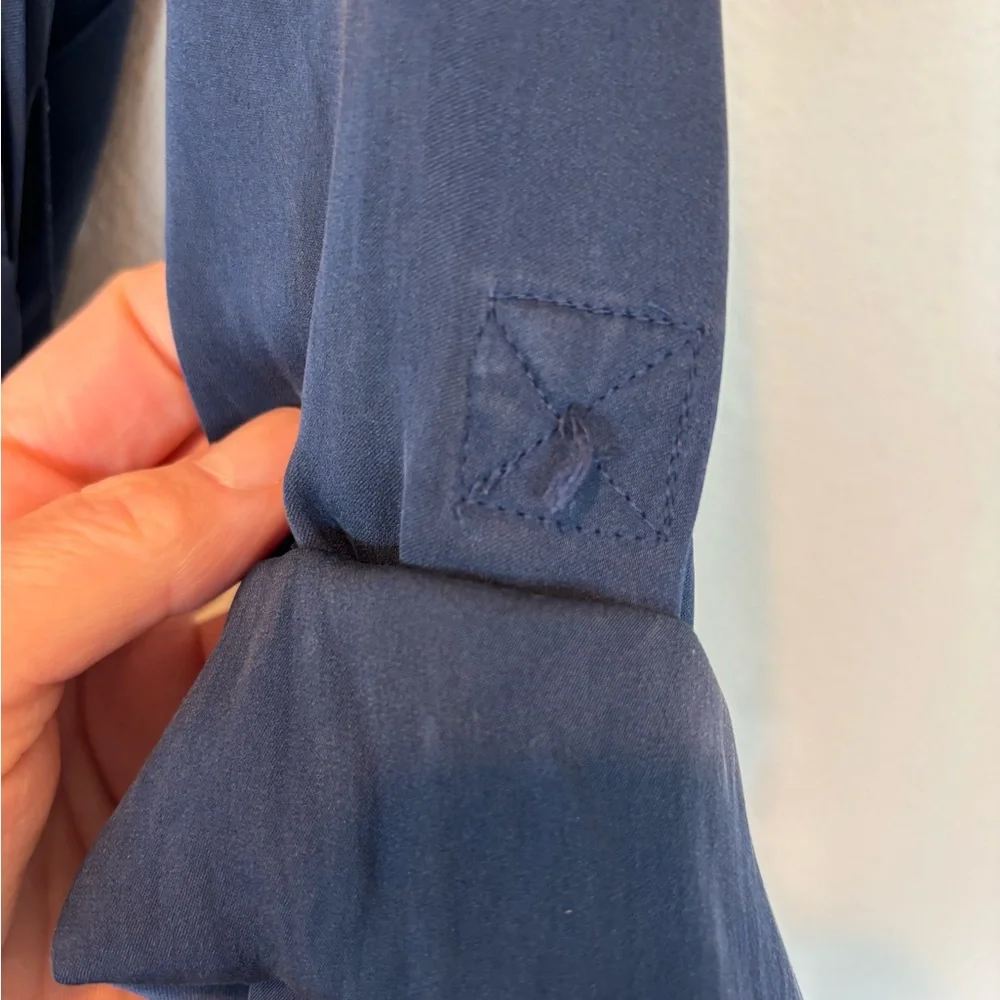 Alice + Olivia Deep Blue Long Sleeve Silk Dress 212 - Picture 9 of 9